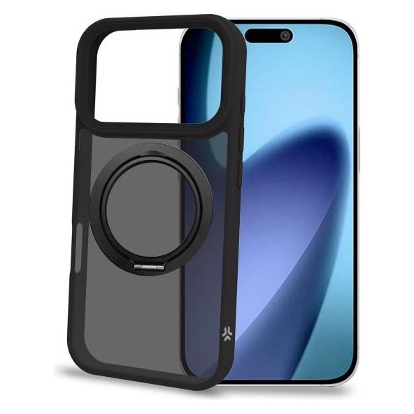 Celly Cover Nera MagSafe mit Ring für (Apple iPhone 17 Pro) (MAGSTAND1151BK)