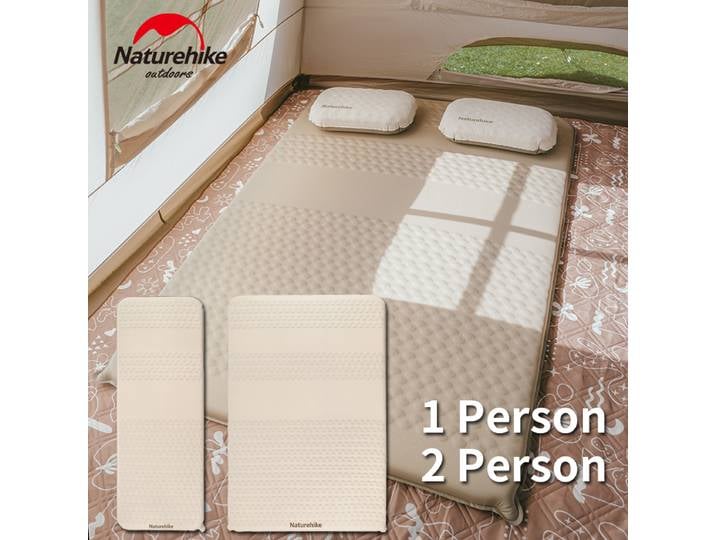 Matelas gonflable automatique Naturehike C6.5 pour 1/2 personne, tapis de couchage pour camping, voyage, tente, matelas auto-gonflant portable 6,5 cm