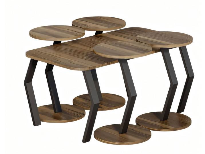 JVmoebel Couchtisch Brauner Holztisch mit modernem Design und stabiler Konstruktion (Packung), Made in Europe
