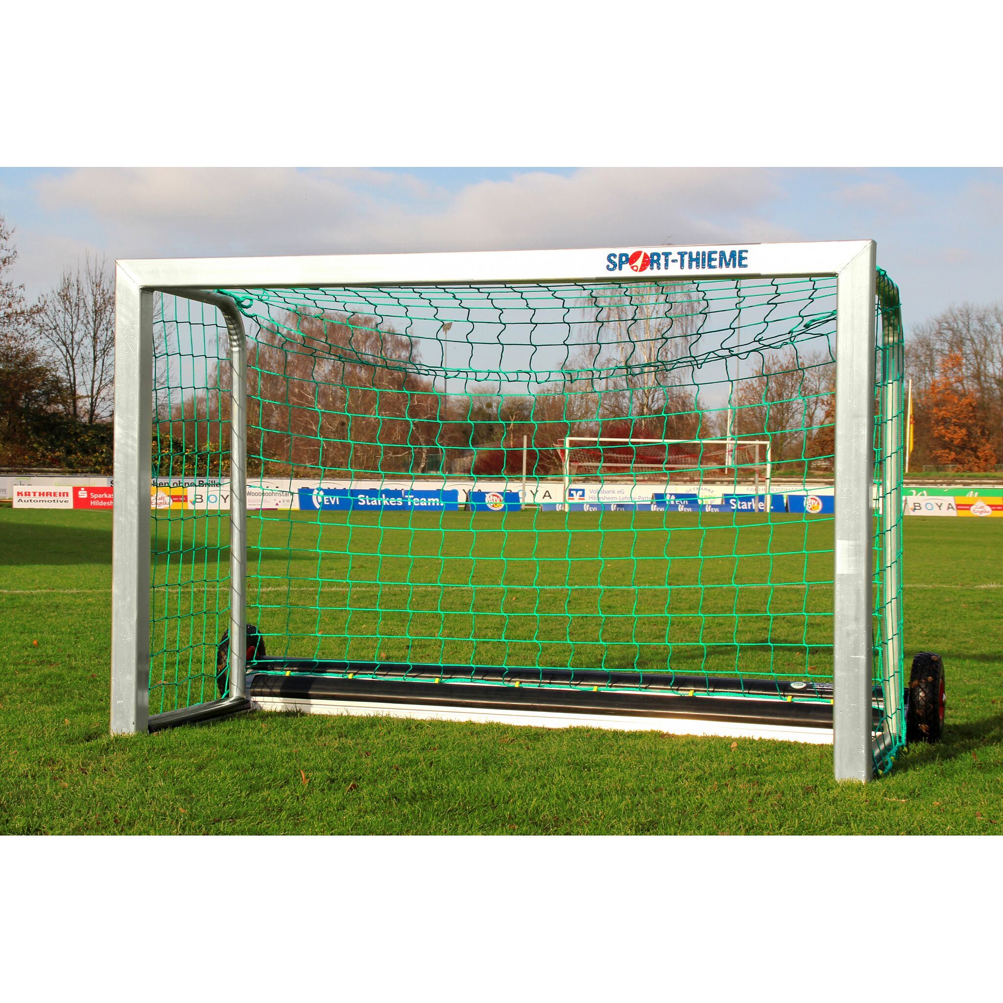 Sport-Thieme Mini-Fußballtor "Safety" mit PlayersProtect, Inkl. Netz, grün (MW 4,5 cm), 1,20x0,80 m
