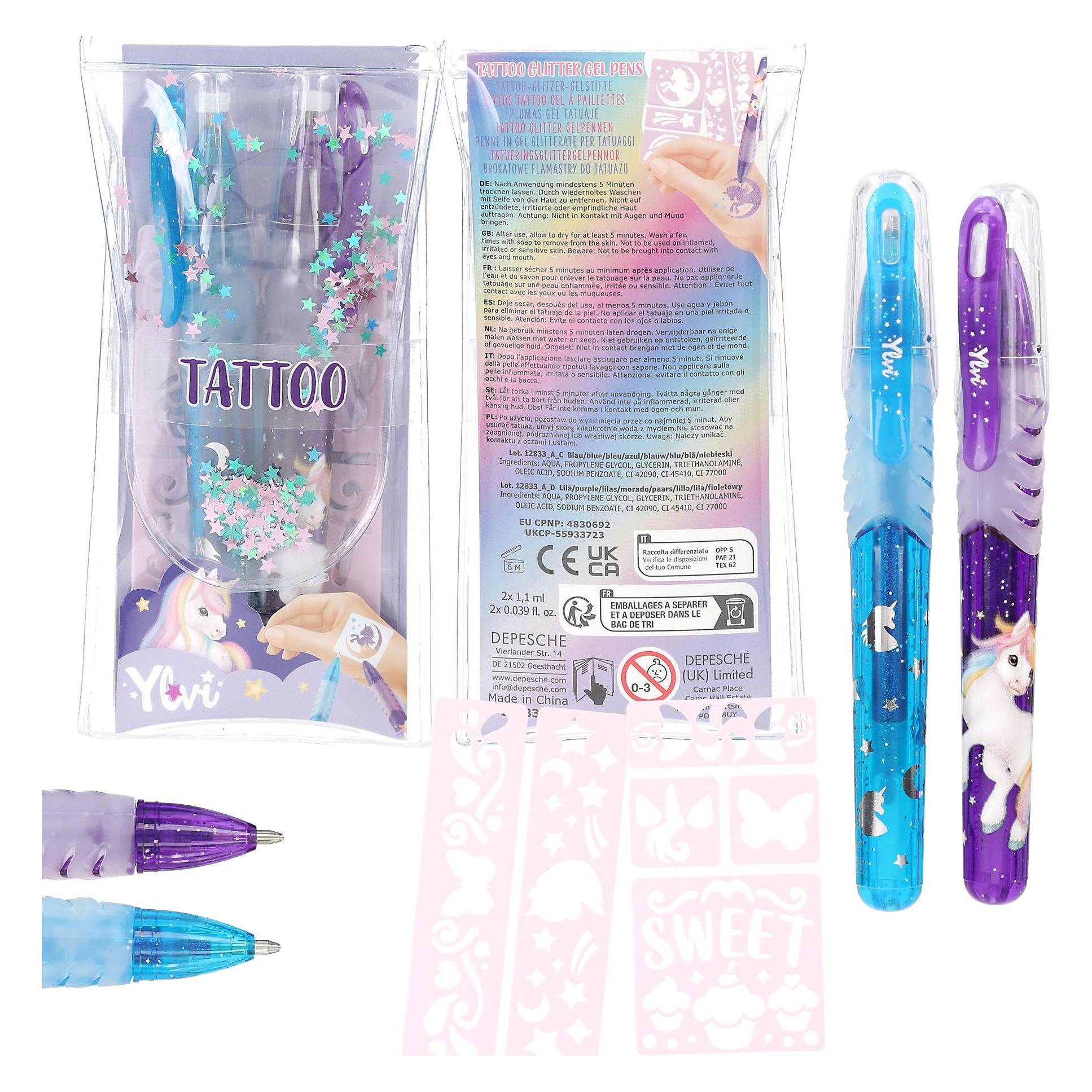 Depesche Ylvi Tattoo Glitzer-Gelstifte (0412833)