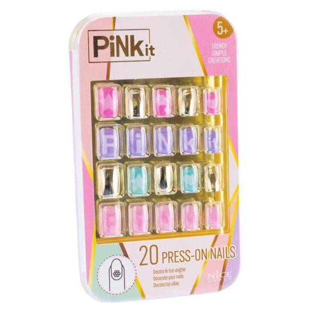 BigBuy Nice Group PINKIT Press on Nails, 1 Packung mit Kunstnägeln (Kunstnägel) (40064)