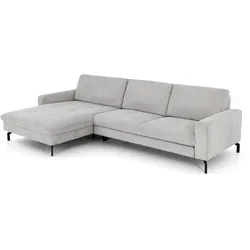 ComfortPlan Ecksofa Huelva Cord Grau Grey