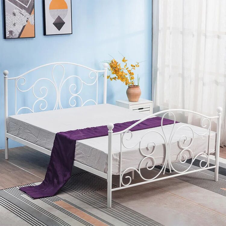 garneroarredamenti Letto una piazza e mezza 120x200cm bianco Incanto