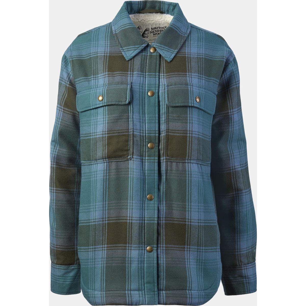 Marmot Wm's Ridgefield Sherpa Flannel Jacket dark jungle (22261) XS M15836-22261-XS