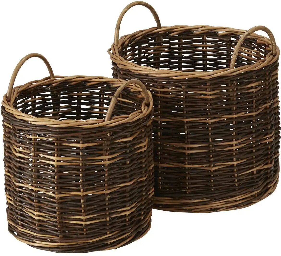 HOME STORY Weidenkorb  2er Set   ¦ braun ¦ Weide,Rattan ¦ Maße (cm): H: 51  Ø: