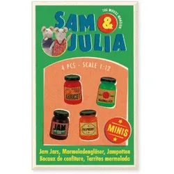 Sam & Julia Miniatur-Marmeladengläser (4er) 1:12