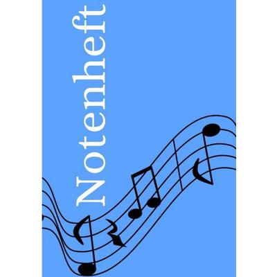 Notenheft: DIN A5 Notenlinienheft | 300 Seiten mit 12 Notenzeilen / Systeme pro Blatt | Papier 90g/m² | Musikheft mit Notenlinien -