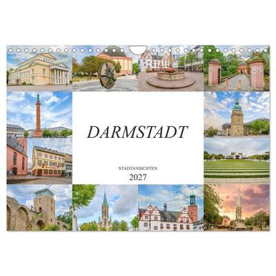 Darmstadt Stadtansichten (Wandkalender 2027 DIN A4 quer), CALVENDO Monatskalender