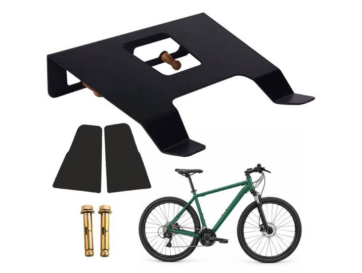 Relaxdays Support vélo 3-en-1 avec crochets