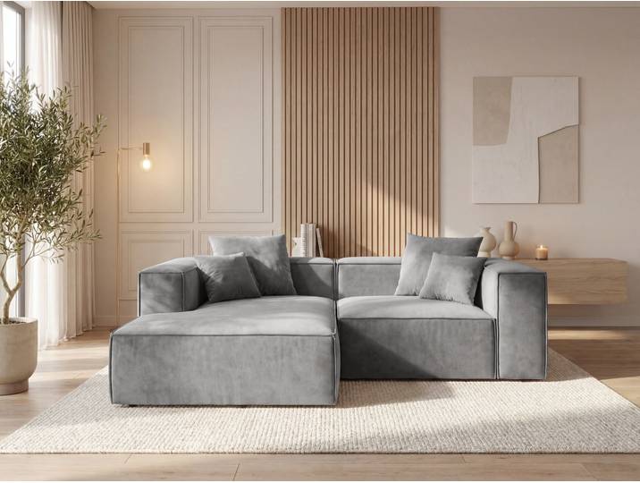 Ecksofa L Links Vellaro Grau