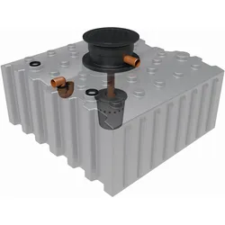 GreenLife Regenwasser-Flachtank 5.000 l mit Biovitor Regenwassertank Bodentank