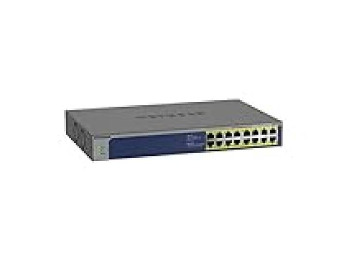 NETGEAR Switch non manageable PoE 16 ports Gigabit Ethernet, GS516PP, avec 16 ports PoE+ @ 260W, Silencieux, bureau/rack et protection à vie ProSAFE