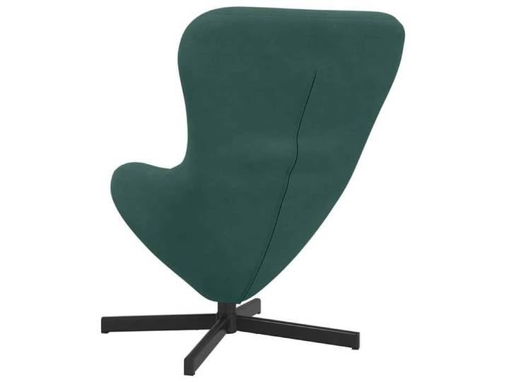 Vert Fauteuil œuf 1 personne Vert foncé 63x73x90 cm - Fauteuil Simple - Tissu respirant - Velours 18837549