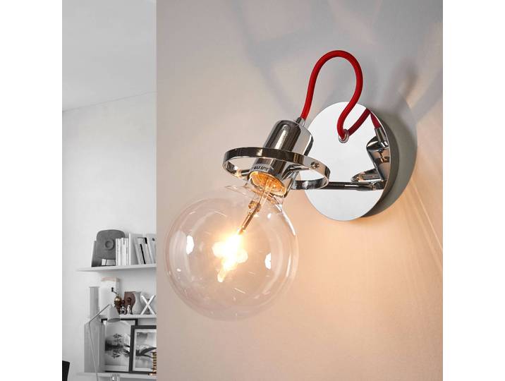 IDEAL LUX Designer Wandleuchte Radio, chrom / silber, für Wohn- / Esszimmer, Metall, Design