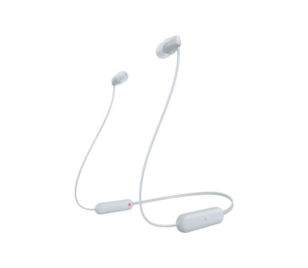 Sony WI-C100 In-Ear Bluetooth Kopfhörer kabellos 25 h Laufzeit IPX4 (Weiß) WIC100W