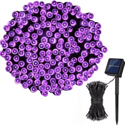 Inspire Curations Solar Fairy String Lights With 8 Lighting Modes purple 12m 100leds