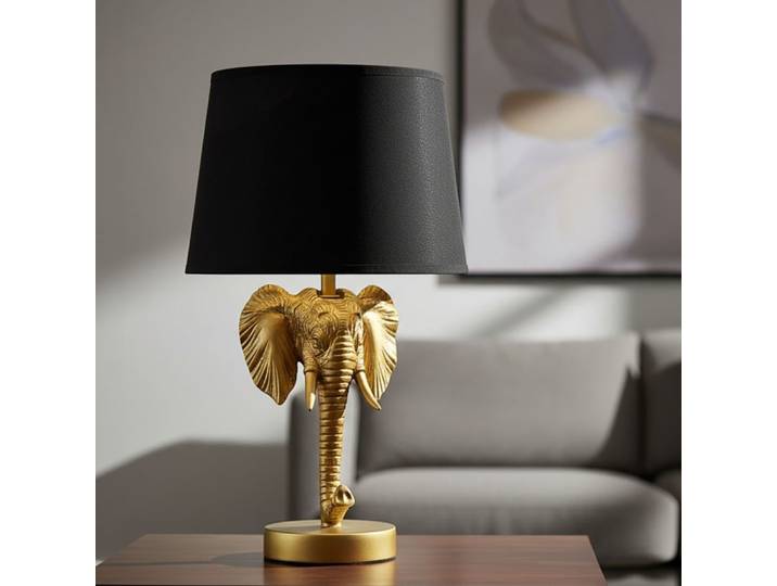 Lampe de table en résine dorée ø 25x43 cm