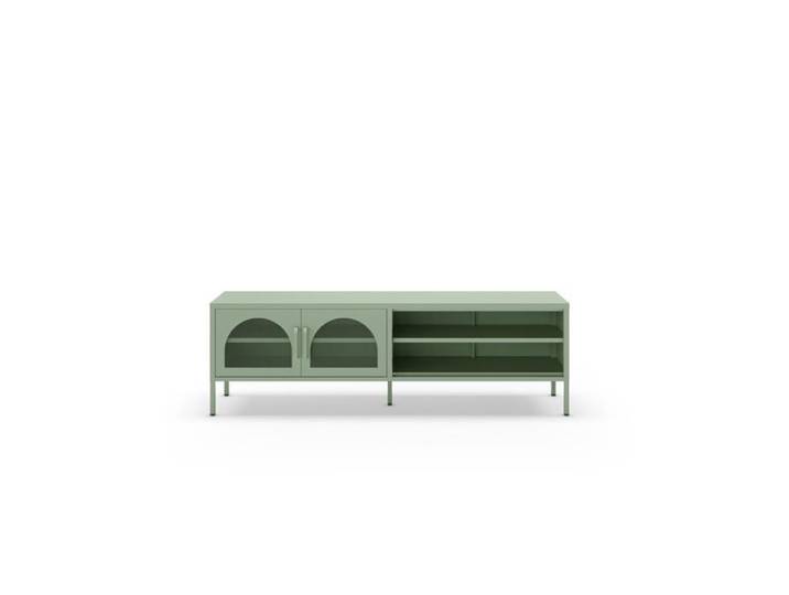 AVENO - Meuble TV 160cm en métal - Vert