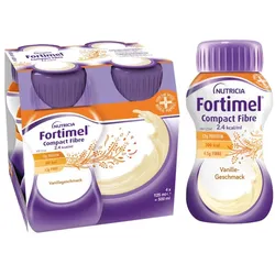 Fortimel Compact Fibre 2.4 Trinknahrung Vanille 4X125 ml Flüssigkeit