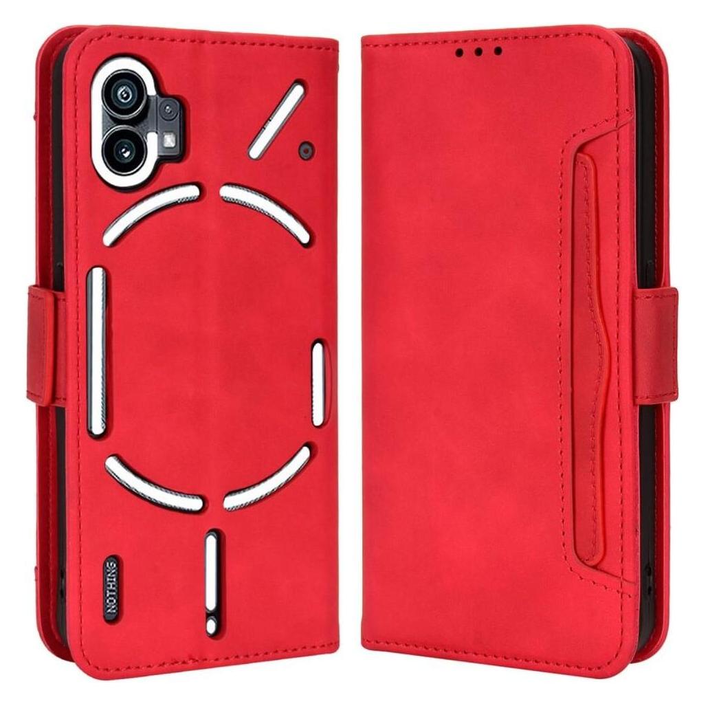 Cover-Discount Nothing Phone (1) - Etui mit vielen Kartenfächer rot (Nothing Phone (1)) (660106895E)