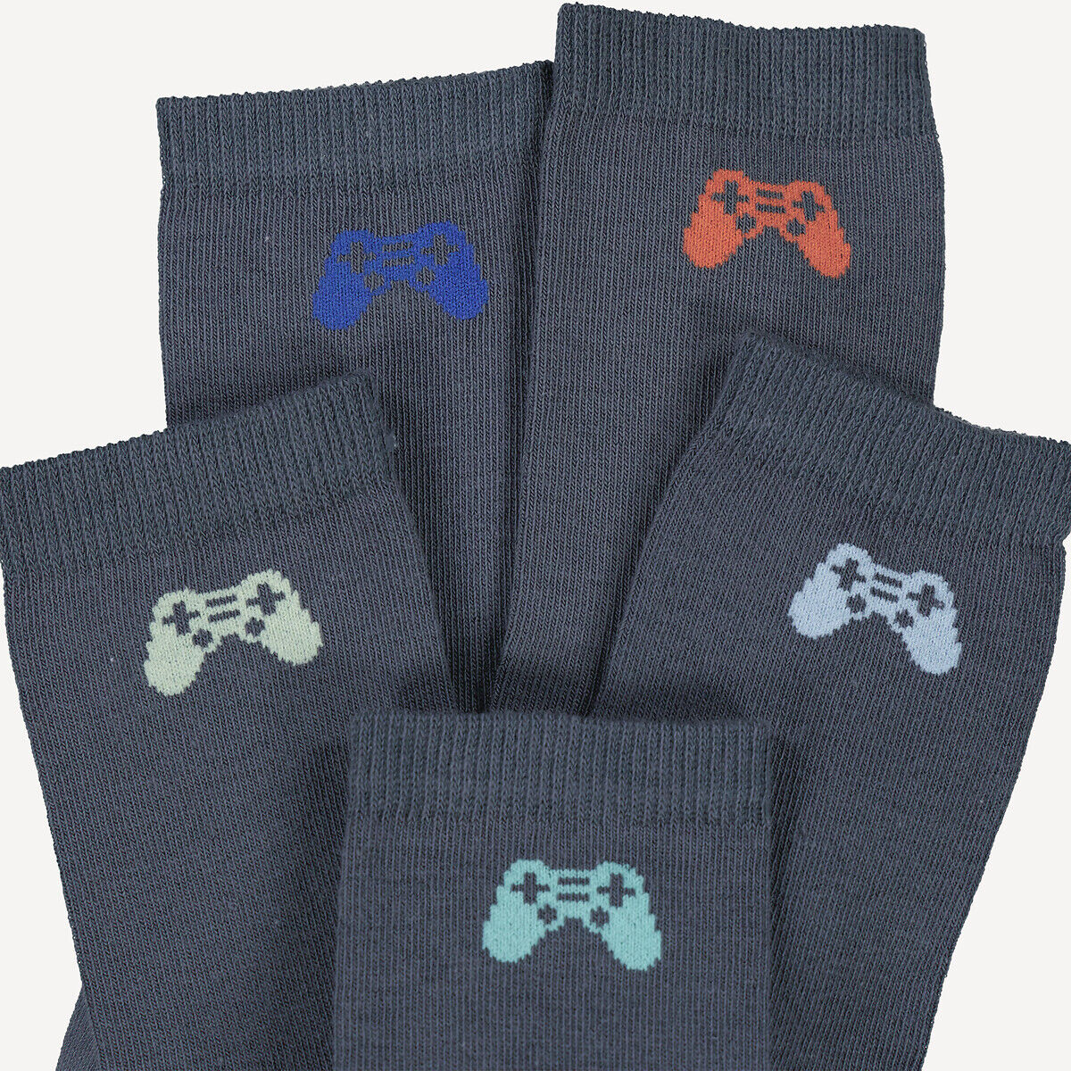 LA REDOUTE COLLECTIONS Lot de 5 paires de chaussettes, thème Gaming