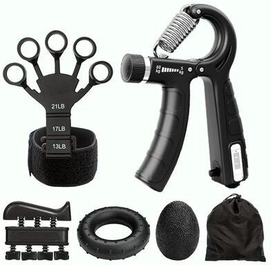 Smart Shopping Spot Adjustable Hand Grip Strengthener Kit With Counter Grip Strength Trainer For Finger, Wrist & Forearm Training Adjustable Hand Grip Strengthener Kit With Counter Grip Strength Trainer For Finger, Wrist & Forearm Training