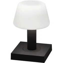 Konstsmide Monaco USB-Tischleuchte dunkelgrau, 2700/3000K, dimmbar, Glas