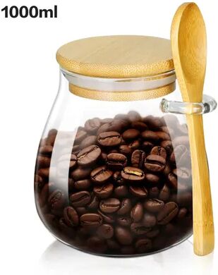 Discount Dollar Deals Home Decor Airtight Glass Jar With Lid, Sealed Food Canister For Sugar, Tea, Coffee, Kitchen Storage Pot 1000ml