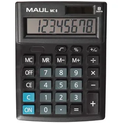 MAUL Tischrechner MC 8 Solar Batterie 1-zeilig, 8 Ziffern schwarz
