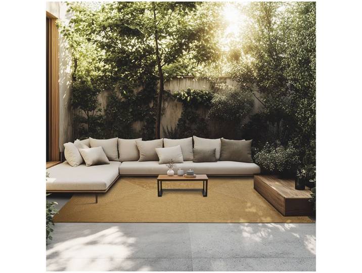 Tapis - TECTAKE - Tapis tressé RAYA en aspect jute style bohème pour intérieur et extérieur 200 x 290 cm - Marron