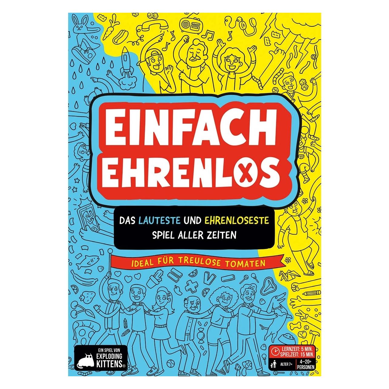Exploding Kittens Einfach Ehrenlos DE (Deutsch, 4 - 20 Spieler) (EXKD0067)