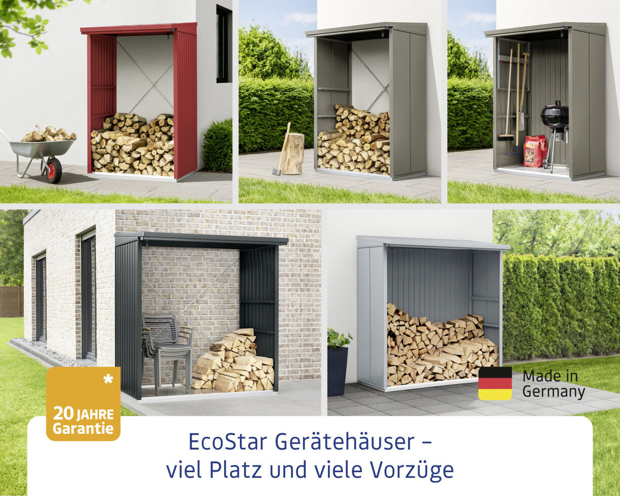 EcoStar Unterkonstruktion für Riffelblech Typ 2 für Kaminholzregal
