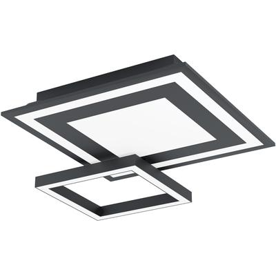 EGLO Deckenleuchte "SAVATARILA-Z", schwarz, H: 7cm, 1 Stk., Leuchten, Deckenleuchte aus Stahl - 2,7W und 2,7W - warmweiß - kaltweiß, Deckenleuchte