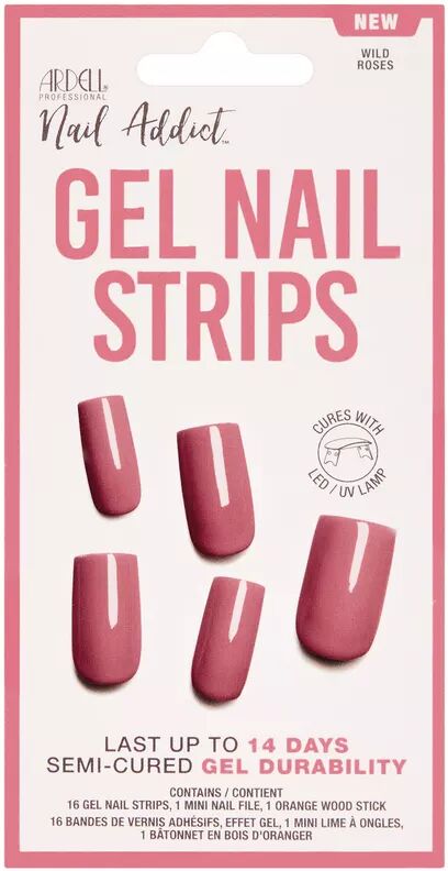 Ardell - Gel Nail Strips, Wild Rose, Set