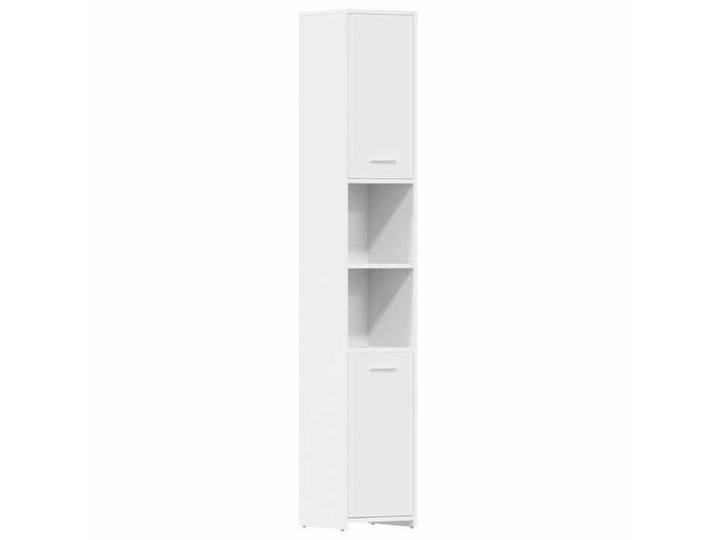 Blanc Mobilier de bains - Armoire de salle de bain Blanc 30x30x183 5 cm Bois d'ingénierie m6360