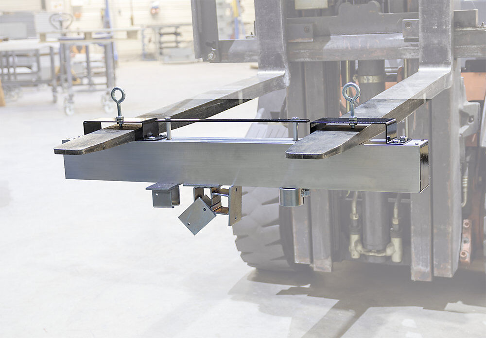 kaiserkraft Magnetbesen, für Gabelstapler, Breite 910 mm