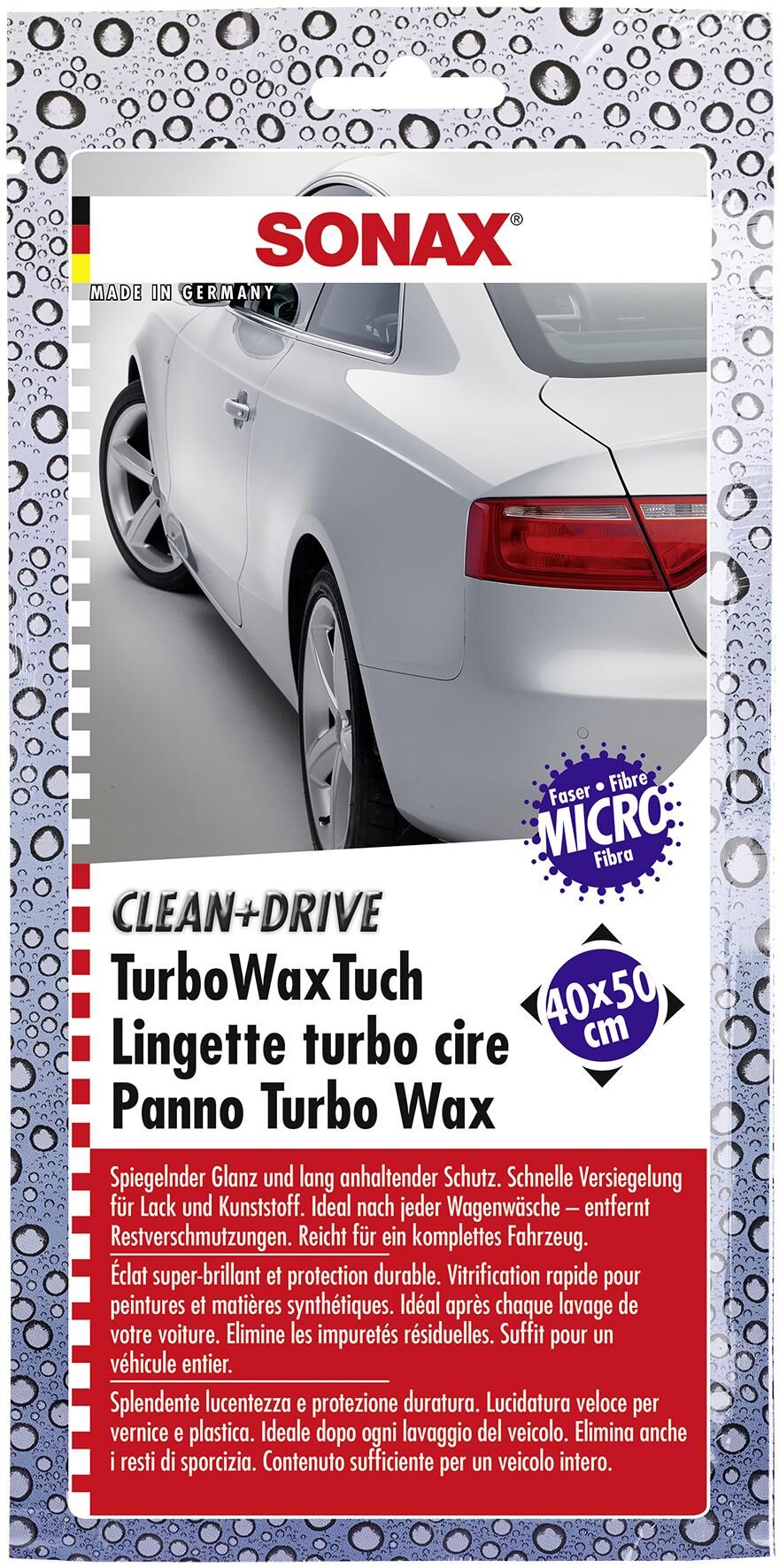 Sonax Reinigungstücher Clean & Drive Turbo-Waxtuch [1 Stk] 04140000 0.028l