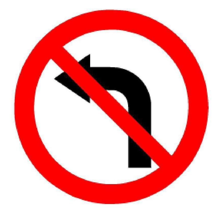 BRW Signaltafel Abbiegen nach links verboten 2.43 (16271044)