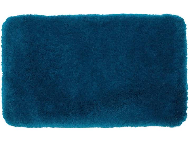 Badematte GÖZZE »DELUXE« , blau (petrol), rechteckig (50cm x 70cm ), Polyester, Badematten, Badematte, mit extra hohem Flor