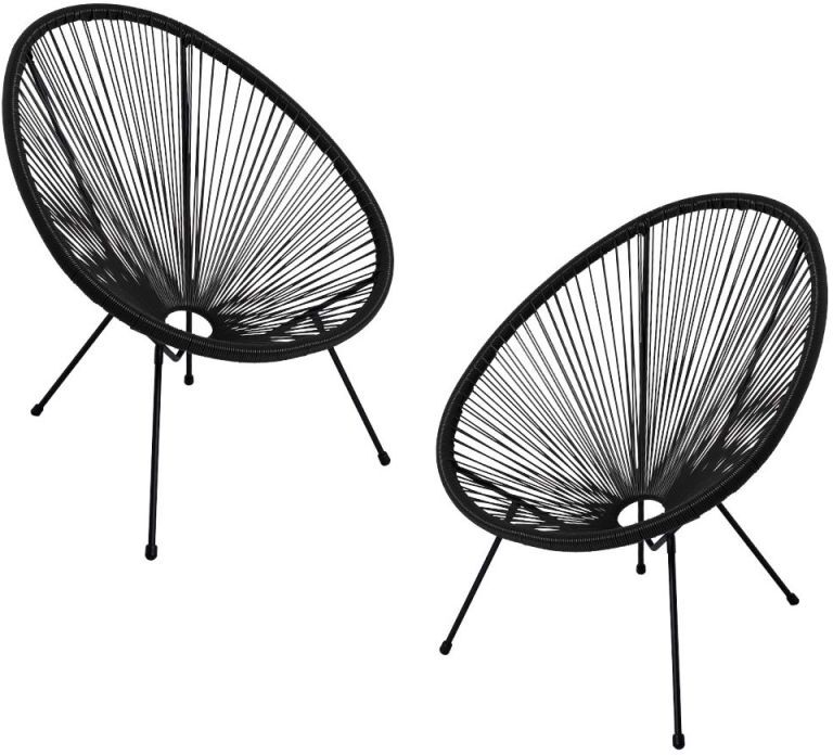 RegalosMiguel Packs 2 Sillas Karibic - Negro