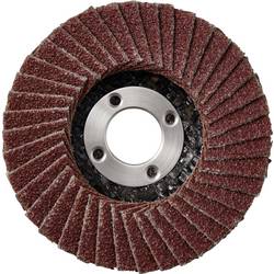 TOOLCRAFT TO-11223348 Fächerschleifscheibe Durchmesser 50 mm Bohrungs-Ø 10 mm Körnung (num) 100 Holz, Kunststoff, Eisen, Stahl, Edelstahl, Buntmetall 1 St.