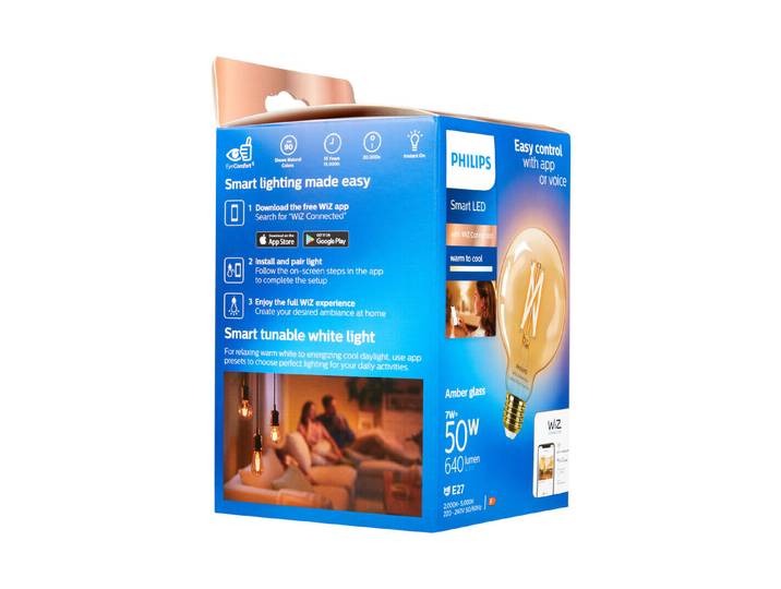 Philips Smart-LED E27 Globe Filament Amber 7 W