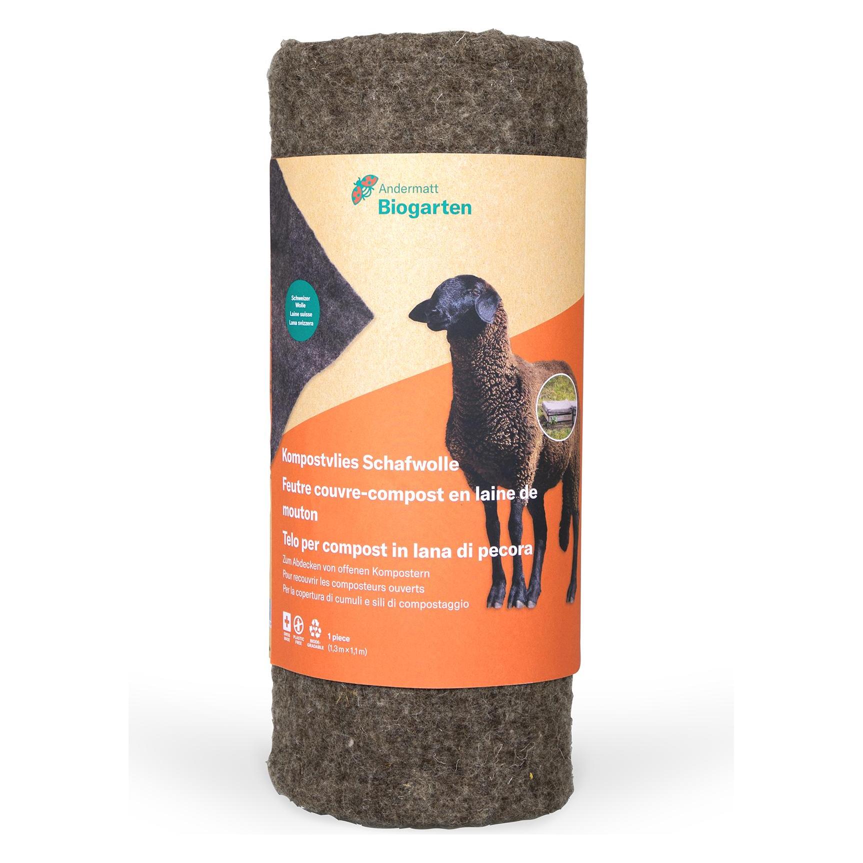 Andermatt Biogarten Kompostvlies aus Schafswolle, 1.1x1.3m (1 Stk) (7119G)