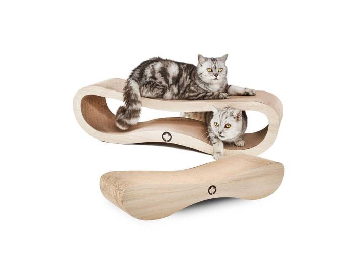 Kratzbaum CanadianCat Set Orbit & , beige (natur), B:84cm H:23cm T:24cm, Presspappe, Kratzbäume, Kratzbaum