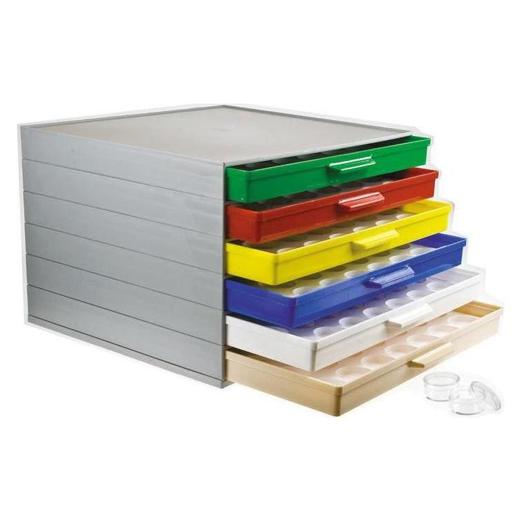 RS PRO Kleinteilebox, Polystyrol, 42 Fächer, 190mm x 272mm x 250mm (1589346)