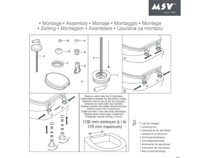 MSV 3700703944843, Verlängert, Harter Toilettensitz, Bambus, Bambus, 360 mm, 425 mm