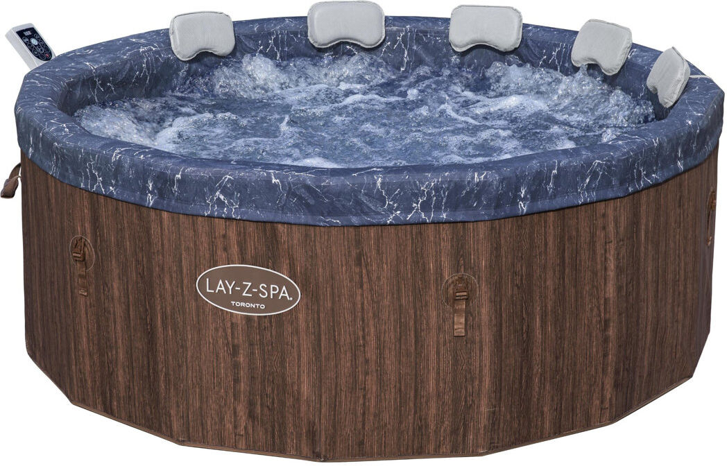 Lay-Z-Spa Toronto Airjet 7 Brown Wood Brown 70cm H X 190cm W X 190cm D