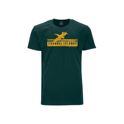 T-Shirt AHORN SPORTSWEAR "CHANNEL ISLANDS", Herren, Gr. 3XL, grün, 100% Baumwolle, normal, Rundhals, Shirts T-Shirt, mit tollem Frontprint