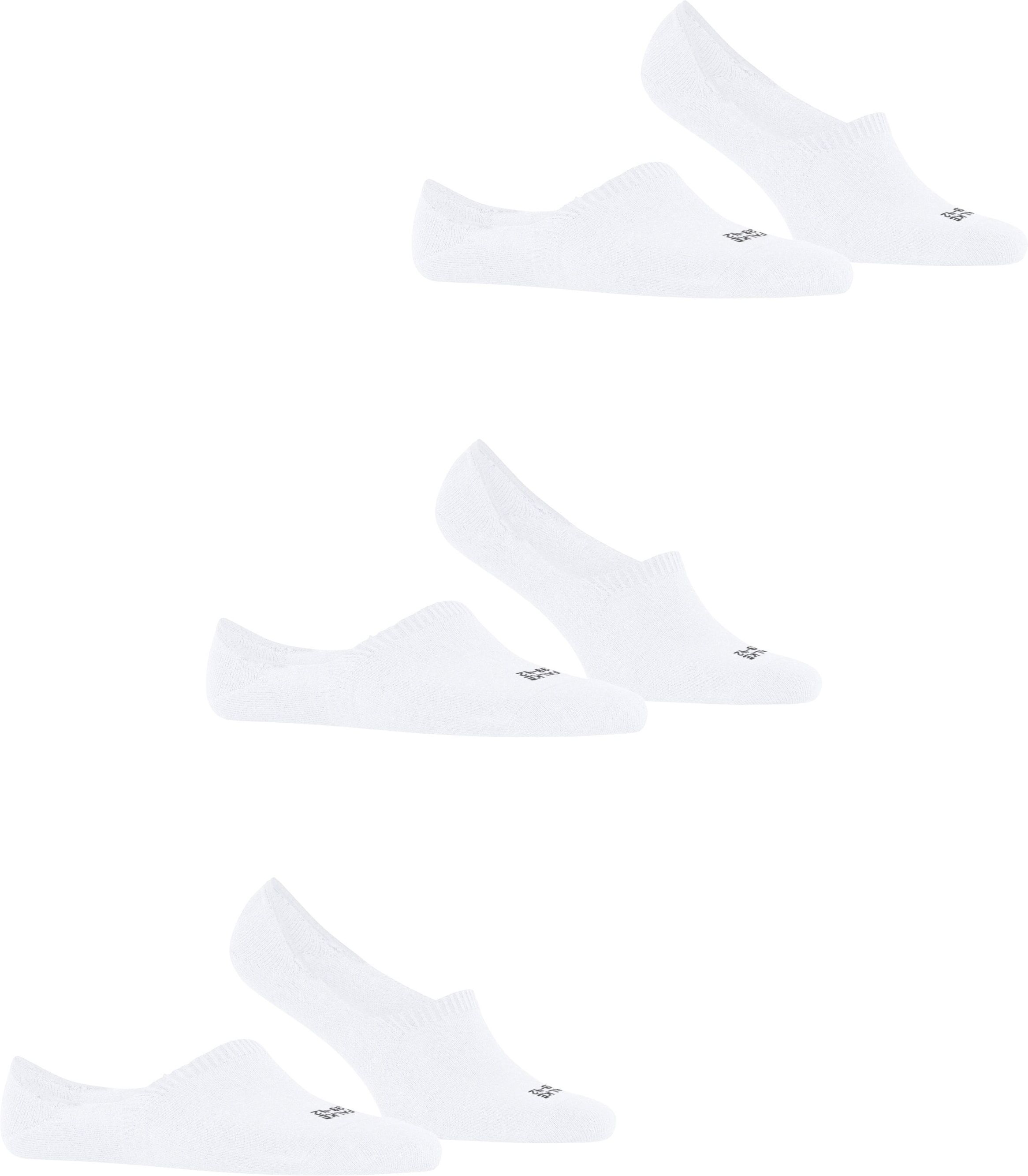 Füßlinge FALKE "Step High Cut 3-Pack", Herren, Gr. 43-46, weiß (weiß (2000)), Obermaterial: 70% Baumwolle CO. 26% Polyamid PA. 4% Elasthan EL., glatt, Socken Füßlinge
